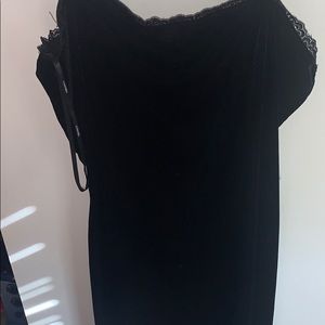 Black dress with slit